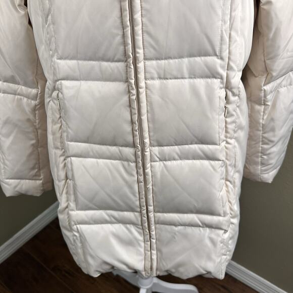 Down Jacket Women XL Jones of New York Ivory Zip Below hip - Picture 10 of 16